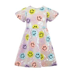 Lola + The Boys Rainbow Emoji Sequin dress size 10